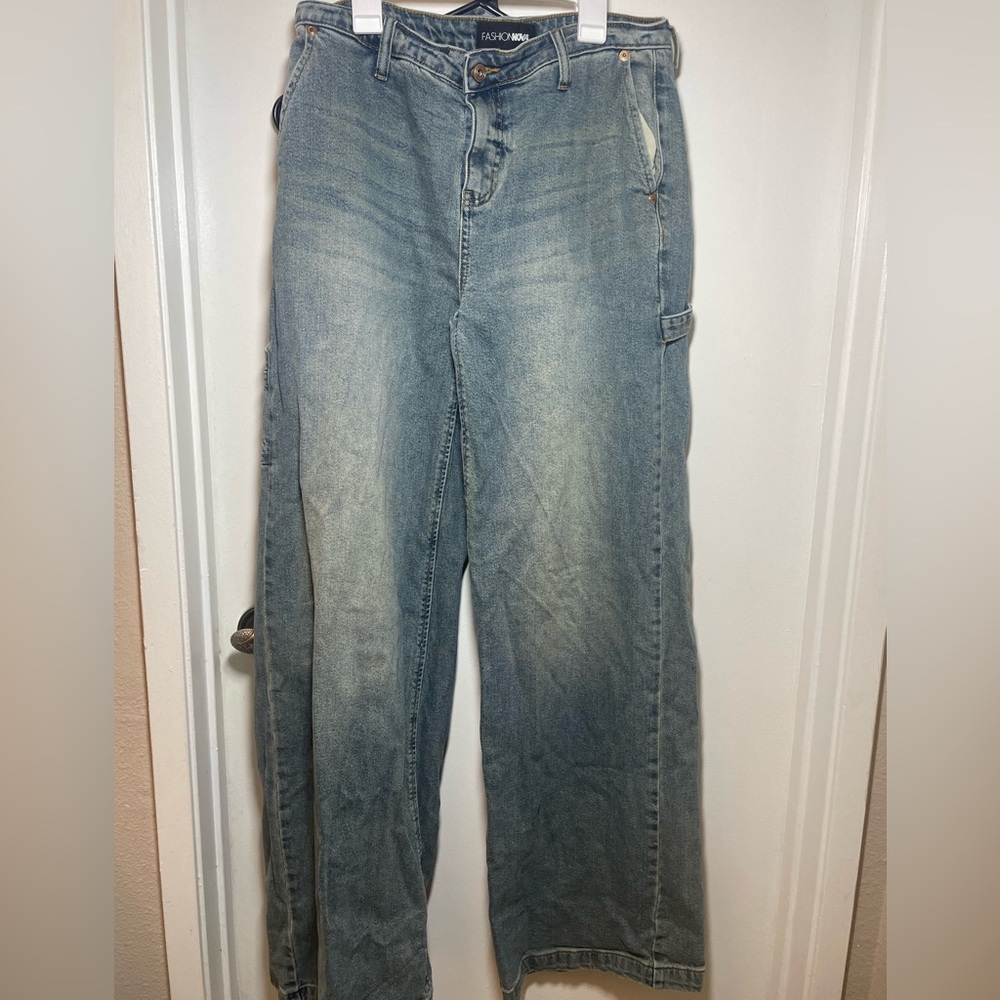 Fashion nova wide leg jeans